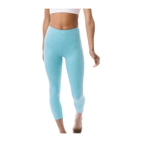 Zyia Active Women’s Small Blue Seamless High Waisted Active Leggings Stretch - Picture 2 of 11